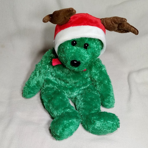 TY Beanie Buddy: 2002 Holiday Teddy the Beanie Baby - Picture 12 of 13